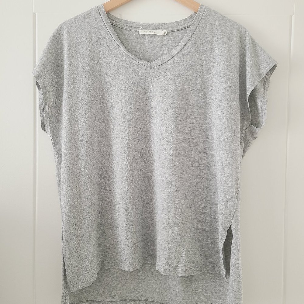 Long Drape V-Neck Tee
